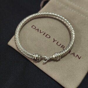 David Yurman White Gold Braided Bracelet